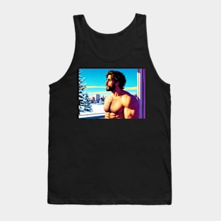 Winter Holiday Hunk 05 Shirtless Man Tank Top